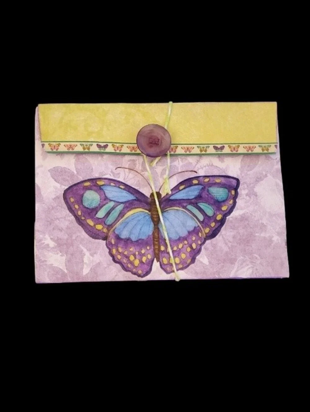 🦋Handmade Butterfly Sunflower Floral Folio Pocket Organizer🌻
